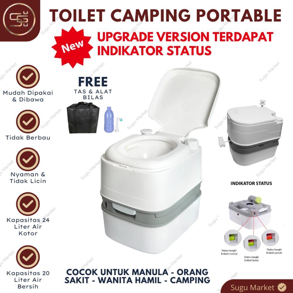 Toilet Portable 24L Bisa Flush | Toilet Portable Untuk Orang Tua Ibu Hamil | Toilet Portable Camping