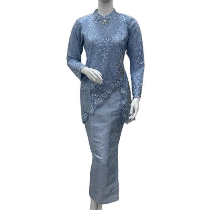 Kebaya ALMA  belah samping bahan tile spenggel, baju kebaya pesta, baju wisuda Atasan saja