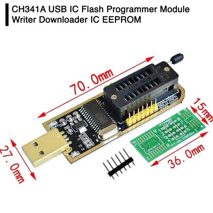 CH341A USB IC Flash Programmer Module Writer Downloader IC Eprom Modul Program Flasher BIOS Eeprom 2