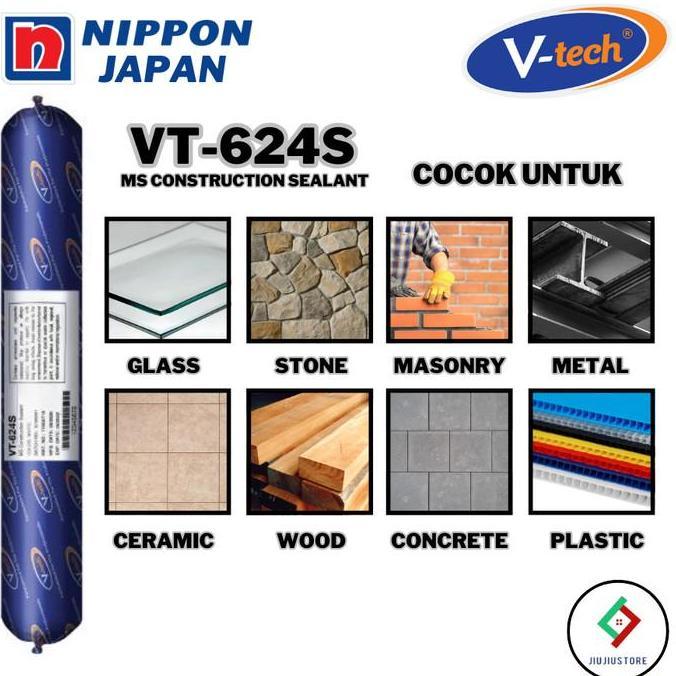 Ready SEALANT SOSIS VTECH NIPPON SEALANT MS CONSTRUCTION VT-624 SEALANT ACP LEM MARMER 600ML