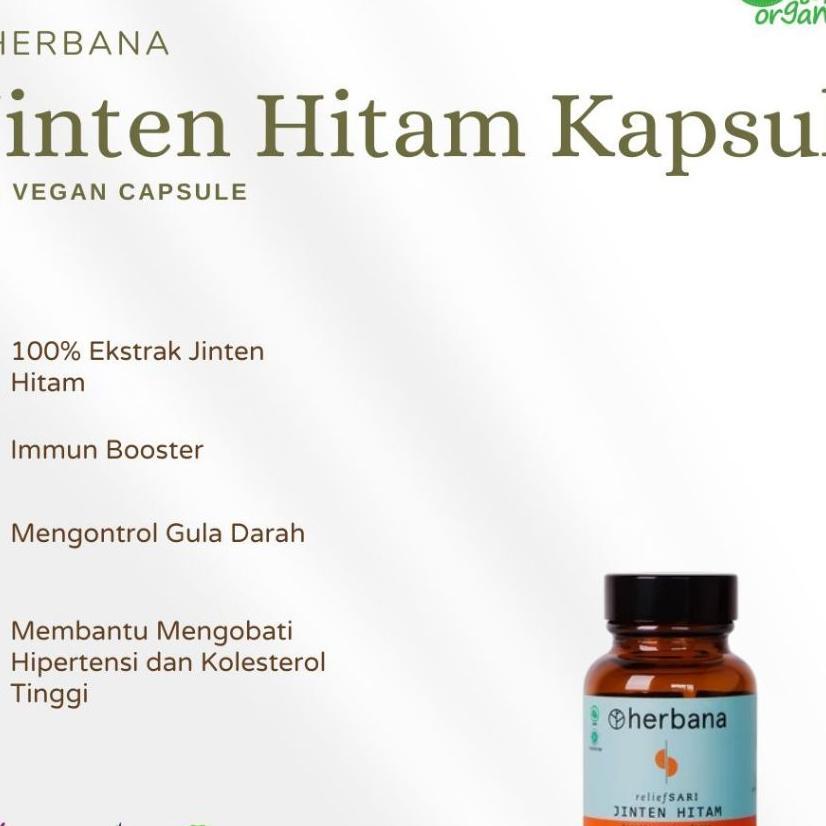 Herbana Relief Sari Jinten Hitam (30 Vcaps) | Habbatusauda Vitamin Untuk Daya Tahan Tubuh, Jinten Hi