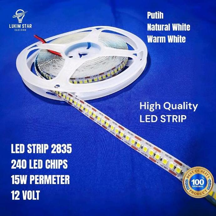Ready  Lampu LED STRIP 2835 DC 12 VOLT 240 LED / Lampu Strip Light 2835 240LED 12VOLT 5meter