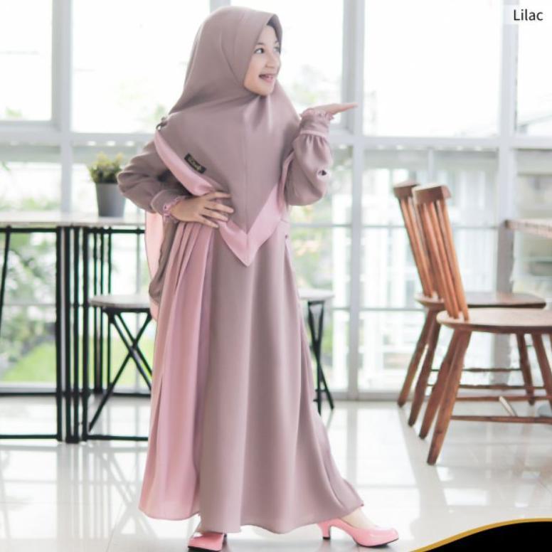 READY STOCK GAMIS SYAR'I ANAK & REMAJA / LOUNA SYAR'I SET HIJAB KOLEKSI TERLARIS BAJU MUSLIM ANAK PE
