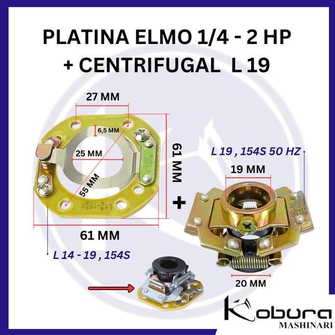 Platina Tanduk Centrifugal Set L19, Platina Elektromotor Centrifugal Set L 14 - L 16 - L 17, Platina