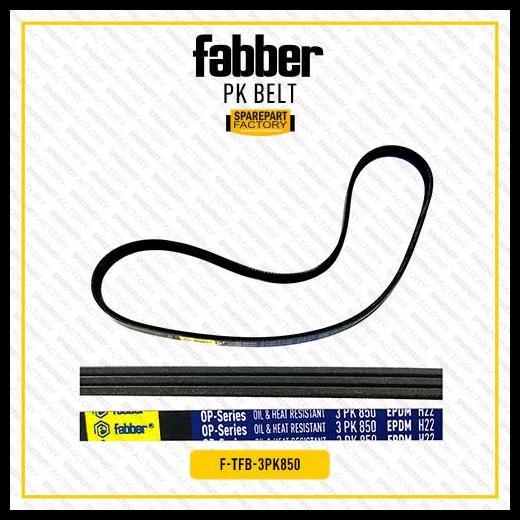 TERLARIS VANBELT FANBELT V BELT TALI KIPAS POWER STEERING TOYOTA VIOS OLD/LIMO 3PK850 FABBER 