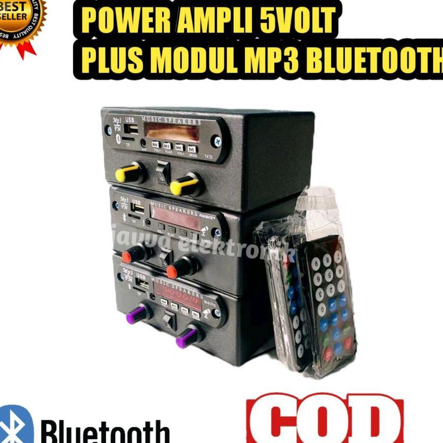Ampli Mini 5Volt Plus Modul Bluetooth Super Bass Siap Pakai