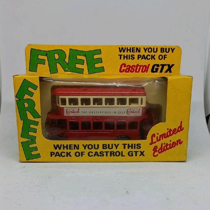 LLEDO 1932 AEC REGENT DOUBLE DECKER BUS CASTROL GTX DIECAST 1/76 (S)