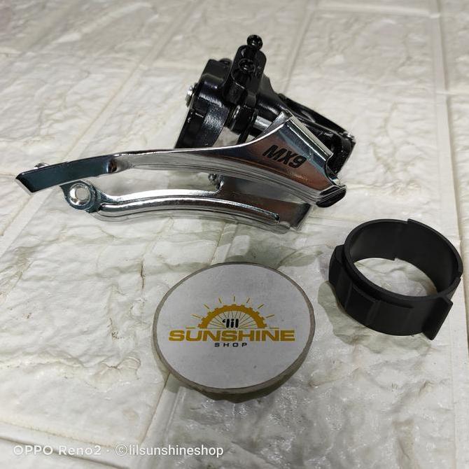 FD Front Derailleur 3 Speed SENSAH MX9 Low Clamp 31.8 - 34.9mm Crank 42T Dual Pull Tarikan Atas Bawa