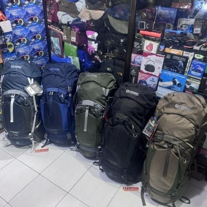 NEW CONSINA EVEREST 60 + 5 L ORIGINAL TAS GUNUNG 60 70 LITER ANTI GRAVITY ORI