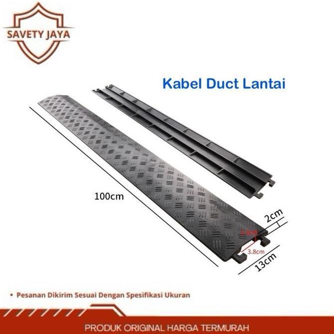 1 Meter Kabel Duct Lantai Hitam Penutup Kabel Lantai Floor Cable Duct KabelDuctingLantai