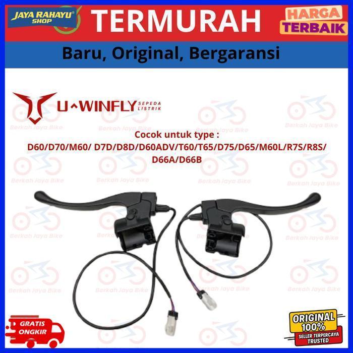 Uwinfly Handle Rem Handel Rem Sepeda Listrik Original D60/D70/M60/ D7D/D8D/D60Adv/T60/T65/D75/D65/M6