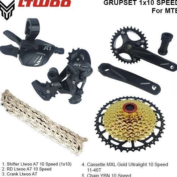 Lwtoo Groupset A7 Sepeda Mtb Downhill Fr 1 X 10 Speed