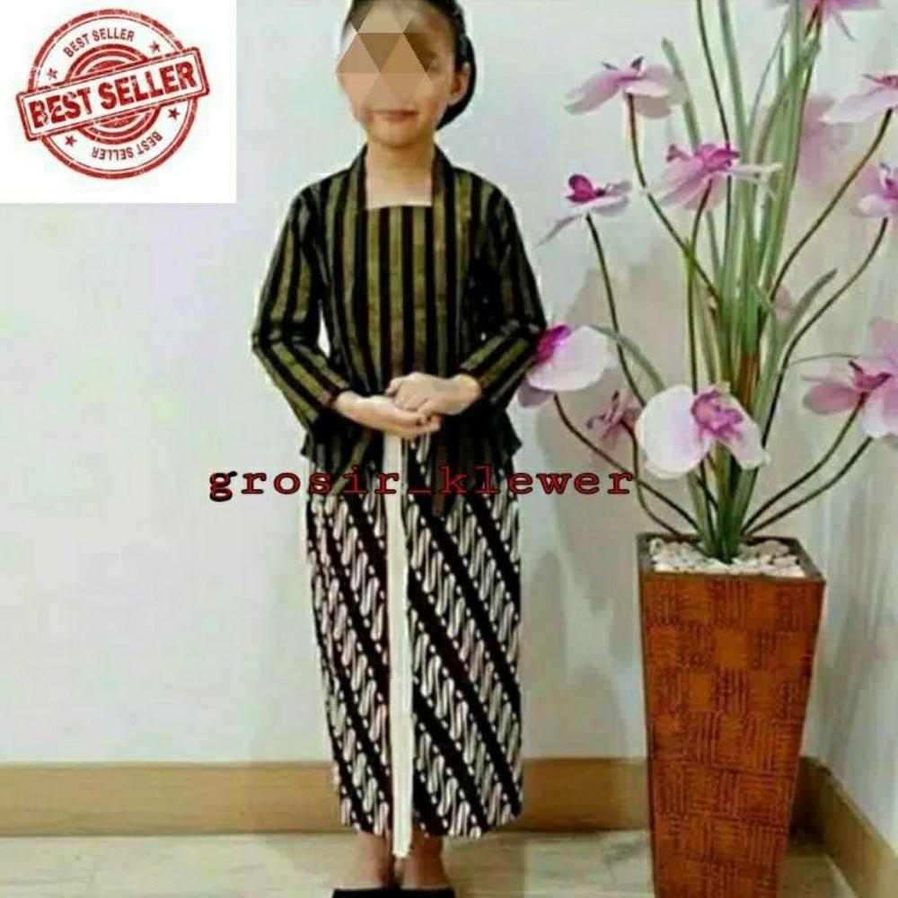 Diskon Stelan Kebaya Lurik Anak Perempuan / Baju Adat Anak Perempuan / Kebaya Jawa Anak Perempuan / 