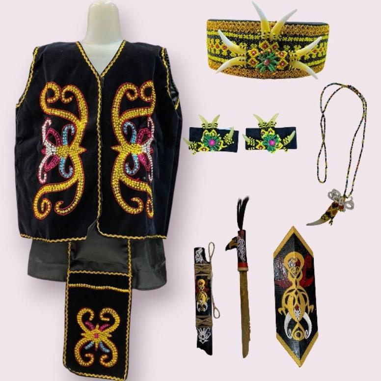 Free Ongkir Baju Dayak Cowo/Baju Adat Dayak Tk-Smp/Baju Adat Dayak Anak Laki Laki