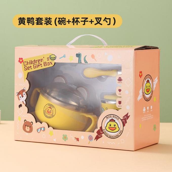 Ready SET MAKAN MINUM MUG STAINLESS PEPPA PIG HELLO KITTY DORAEMON PREMIUM