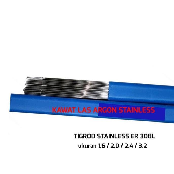 (perbox) kawat las argon tigrod stainless 308L tersedia ukuran 1,6mm 2,0mm 2,4mm 3,2mm 5kg