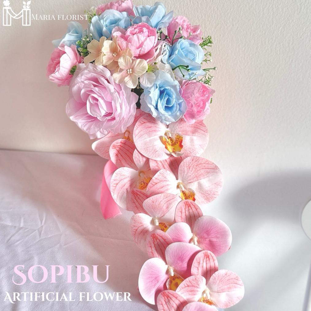 Best Seller Wedding Handbouquet Juntai Casade Buket Bunga Pernikahan Artificial - Buket Pengantin An
