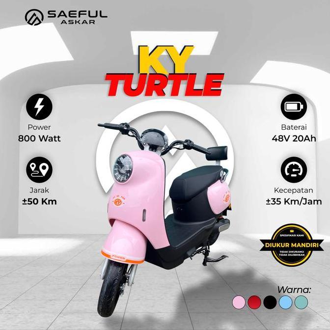 Sepeda Listrik KY Kuangyu Turtle H8 Motor Listrik Green Tech Hurricane Scood Unity VP GT Vespa Listr