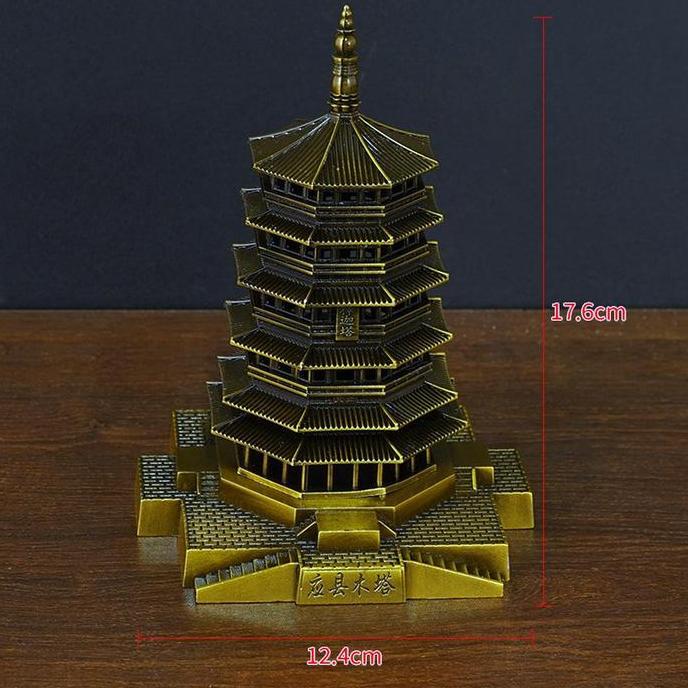 Miniatur Pajangan Pagoda Sakyamuni - Pagoda Kayu Yingxian