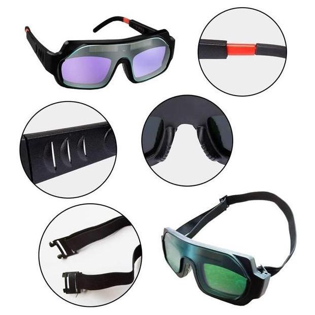 Kacamata Las Otomatis Dual Glass Kacamata Las listrik Auto Dark