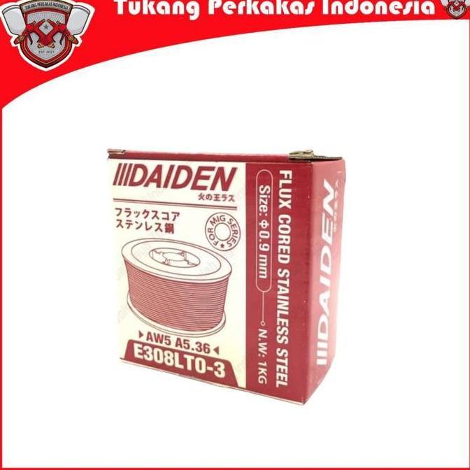 Daiden kawat las flux core 0.9 mm Stainless steel wire mig kawat las mig khusus stainless