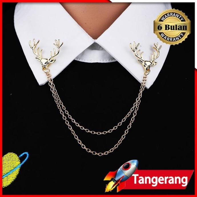 CHONELIO Lapel Pin Bros Jas / Bros Jas Pria Pengantin / Brooch Pin Deer Chain
