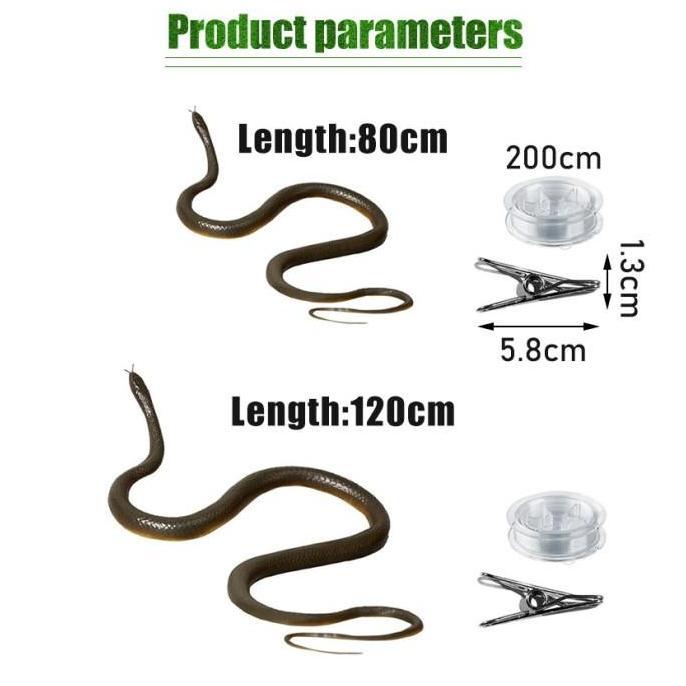 BLAZONE Ular Karet Palsu Mirip Asli Fake Snake Mainan Usil Jahil Prank Toy