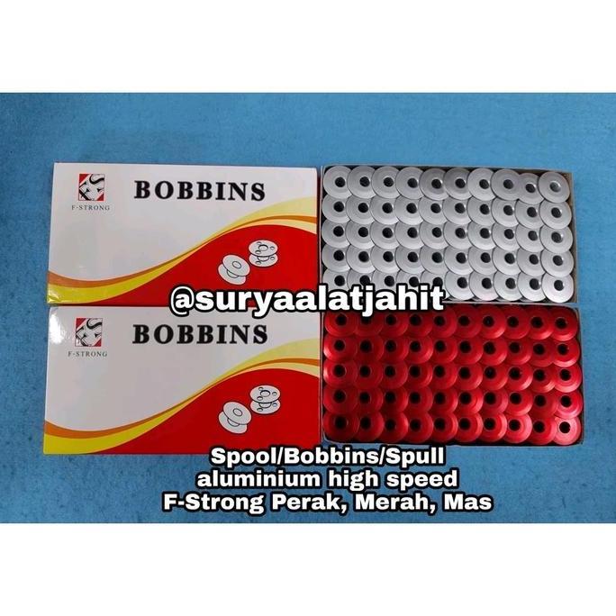 Spool Aluminium HS F-Strong Perak/Mas/Wrn @100pcs =rp.134.500/ktk