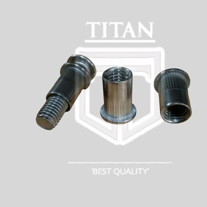 10pcs rivet nut M5 x 13 stainless steel 304 nut rivet /  mur tanam / mur furniture / insert nut