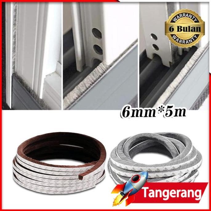 CHONELIO Door Seal Strip Mohair Moher Penutup Celah Pintu Bawah Bulu