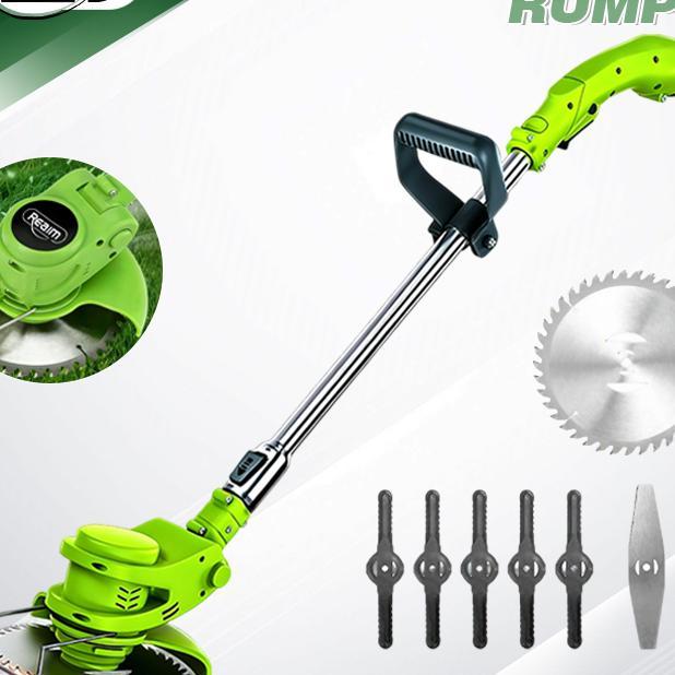 Reaim Mesin Potong Rumput Baterai 388V Mesin Pemotong Rumput Elektrik Alat Pemotong Rumput