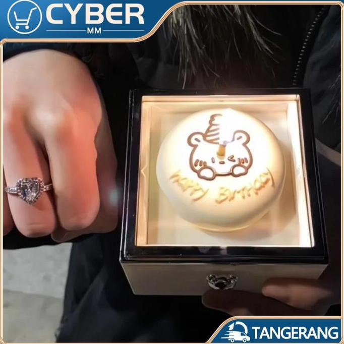 FLOWRISH Kotak Cincin Beruang Ring Box Bahan Plastik Kotak Perhiasan Cincin Kalung Beruang Untuk Lam