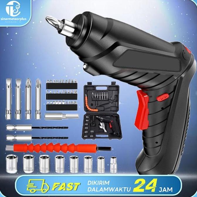 JODHOZ Bor Listrik Baterai / Bor Listrik Tanpa Kabel / Set Bor Listrik / Bor Tangan / Bor Listrik Ba