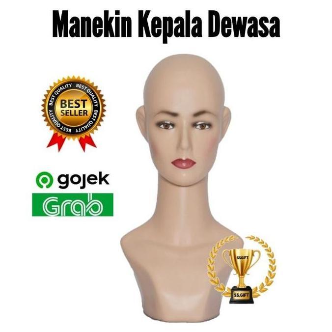 Giocare- Manekin Kepala Dewasa | Patung Kepala | Manekin Jilbab