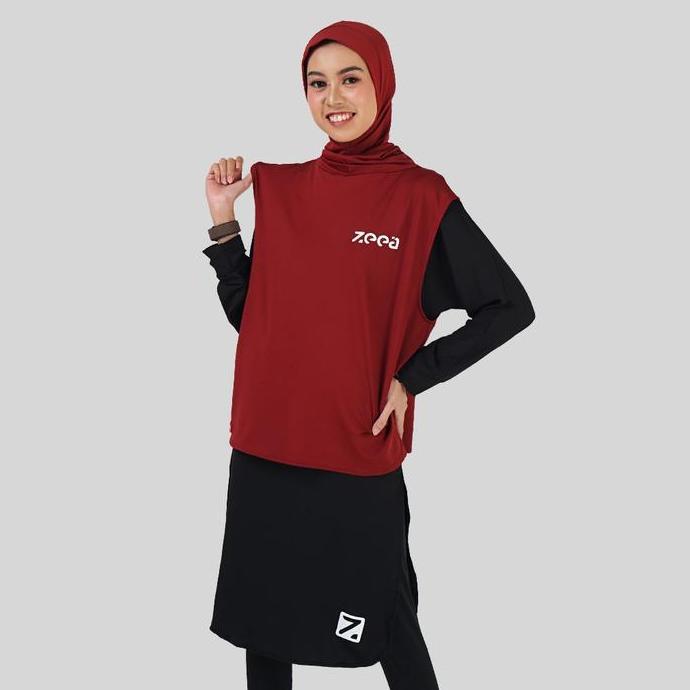 Chiusura- Zeea Hayfa P Dagli Outer Hijab Olahraga Muslim Sport Panjang
