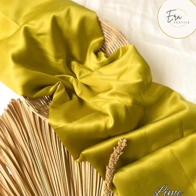 Giocare- Kain Satin Maxmara Lux Warna Emerald Blue / Green - Kain Maxmara Silk Luxury Tebal/ Kain Ma