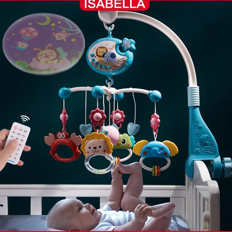 Hot Deals Isabella Remote Control Memutar Bel Tempat Tidur / Crib Bell Toys / Crib Hanging Toys / Ma