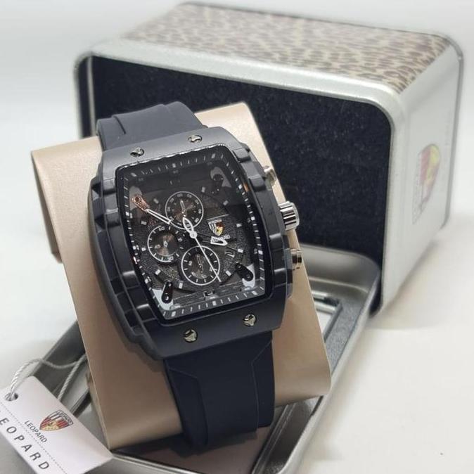 Cloknlok- Jam Tangan Sport Rubber Leopard Original Segi Bisa Cod Free Box