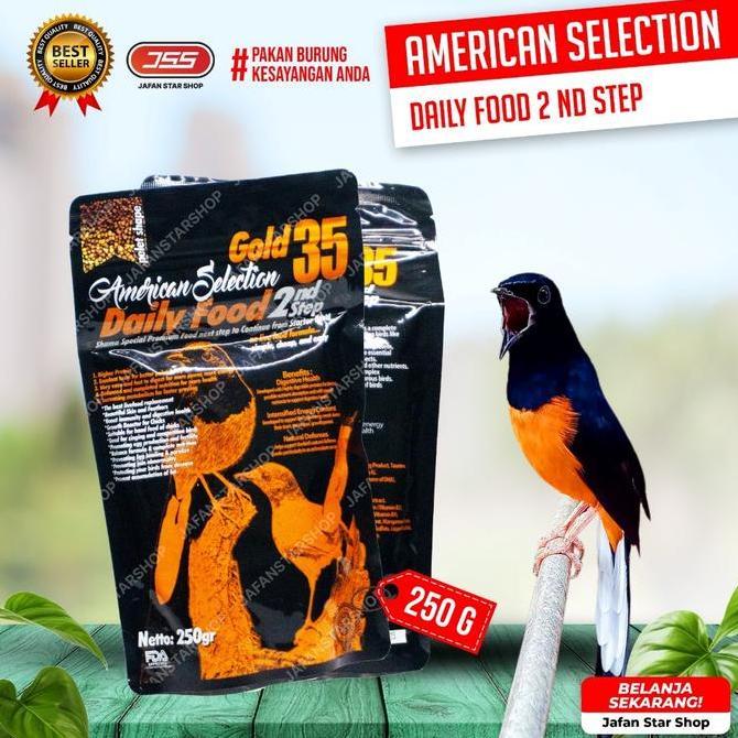 Pakan Burung AMS Daily Food 2nd Step Gold 35 Pakan Burung Murai 250gr
