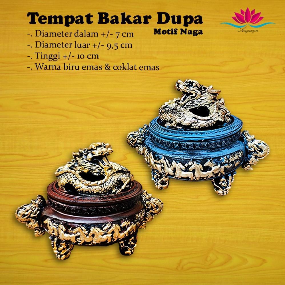 Tempat Bakar Dupa / Dupa Lingkar 4 jam Naga Emas Diskon
