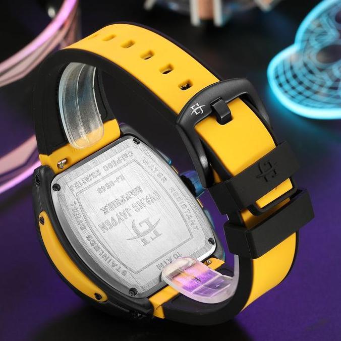 Cloknlok- Evans Jayden Jam Tangan Pria 9549 Rubber Silicon Kaca Sapphire Chronograph Water Resistant