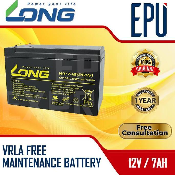 Genivalezz - Aki UPS Long 12V 7AH Aki Sprayer Swan Baterai UPS Battery Aki Kering Batere VRLA Aki Lo