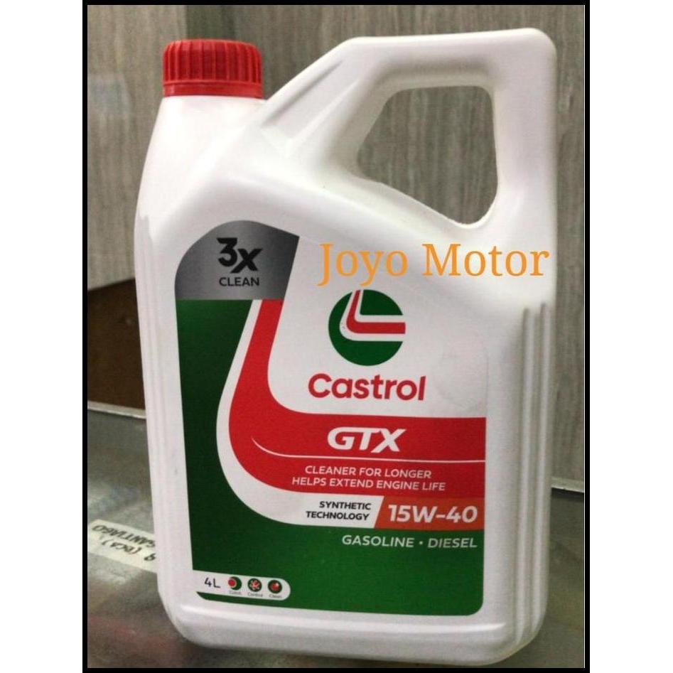HOT DEAL OLI MESIN CASTROL GTX BENSIN SAE 15W-40 4 LITER API SN/CF OLI MOBIL MESIN GASOLINE PELUMAS 