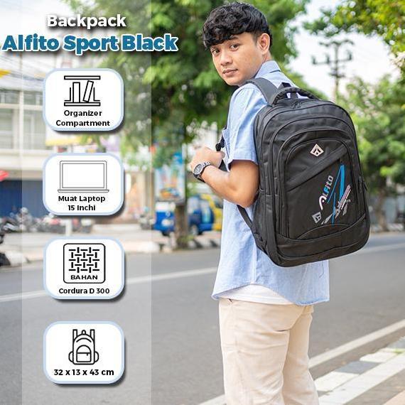 Paskarangjaya0 - Tas Sekolah Cowok Keren Alfito Sport Black Tas Ransel Cowok Ransel Sekolah Anak Cow