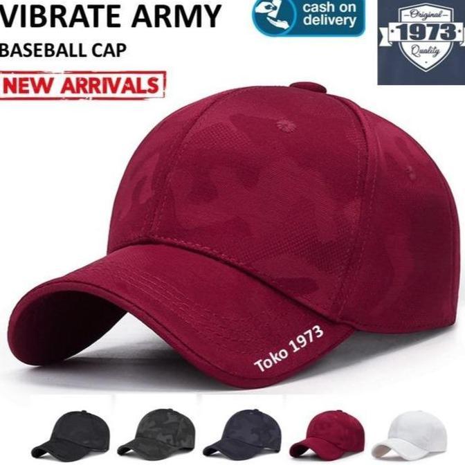 Baseball cap : NEW VIBRATE ARMY - Topi Baseball Topi Sport Topi Snapback Topi pria