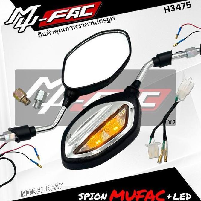 Kaca Spion Led Lampu Sein Kaca Spion Lampu Sein Universal Untuk Semua Motor Honda & Yamaha