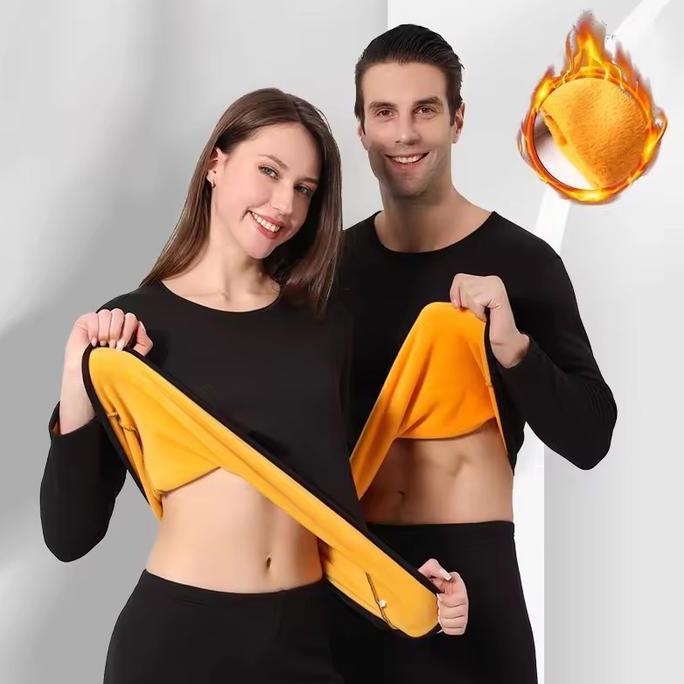 LongJohn Thermal Import Pakaian Baju Dalam Hangat Bulu LongJohn Musim Dingin Pria & Wanita Tebal Saf