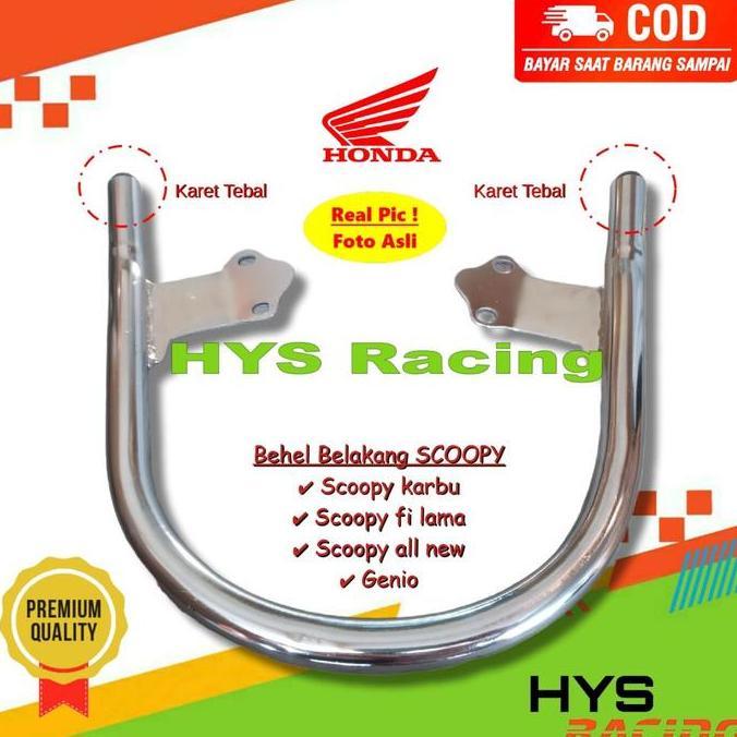 HYC Behel Jok Kursi Genio Scoopy New Prestige Sporty Fashion - Karbu Lama - Fi Injeksi - Begel Tanga