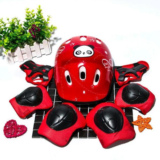 TERLARIS HELM DECKER ANAK HELM DECKER SEPEDA ANAK ALAT PELINDUNG LUTUT SIKU TANGAN