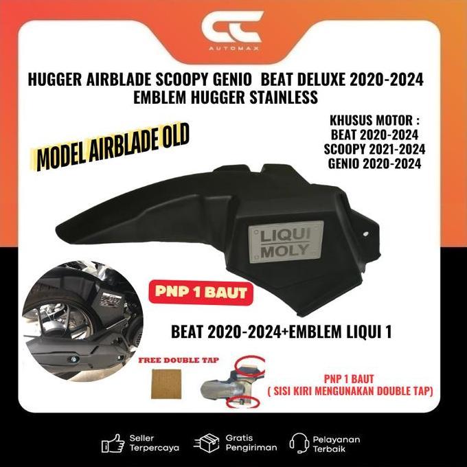 Hugger Airblade Scoopy Genio Beat New Deluxe 2020-2024 + Emblem Hugger